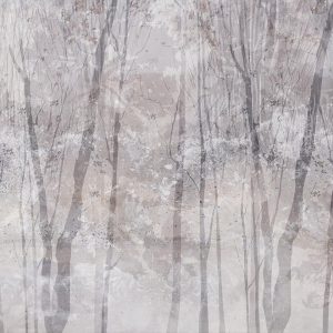Papier peint - Eternal forest - landscape with winter landscape in cool colours