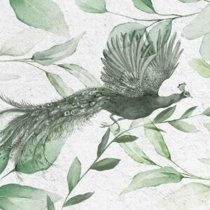 Papier peint - Flight of a Peacock - Third Variant