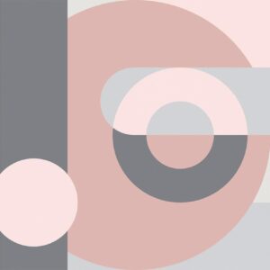 Papier peint - Geometric Wreath (Pink)
