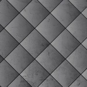 Papier peint - Grey symmetry - geometric pattern in concrete pattern with black joints