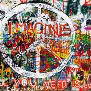 Papier peint - Hippie Graffiti