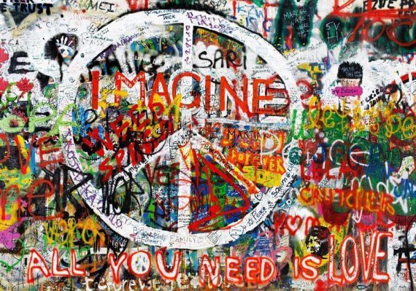 Papier peint - Hippie Graffiti