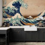 Papier peint - Hokusai: The Great Wave off Kanagawa (Reproduction)