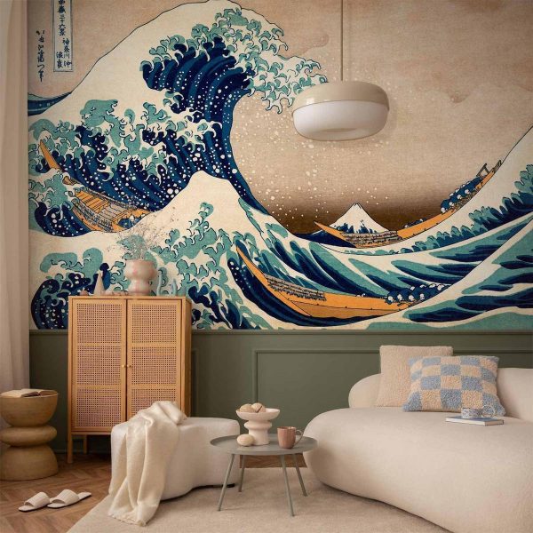 Papier peint - Hokusai: The Great Wave off Kanagawa (Reproduction) Papier peint - Hokusai: The Great Wave off Kanagawa (Reproduction)