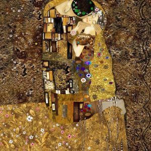 Papier peint - Klimt inspiration: Golden Kiss