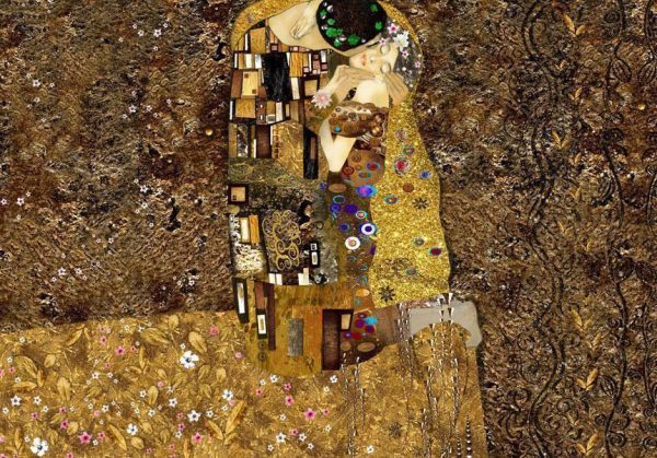 Papier peint - Klimt inspiration: Golden Kiss