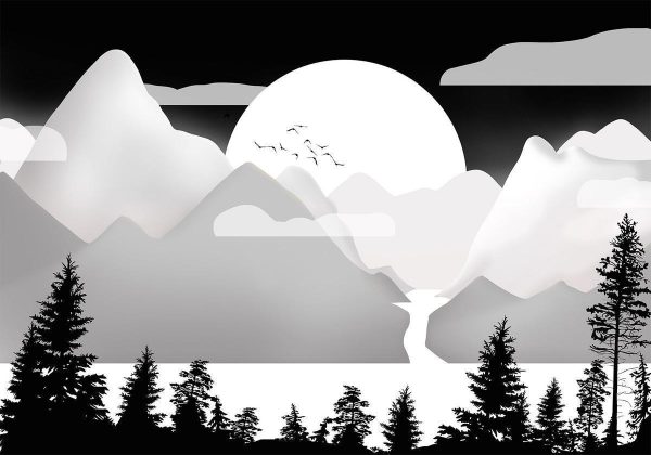 Papier peint - Landscape at Sunset - Second Variant