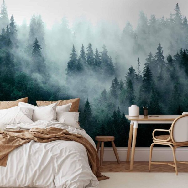 Papier peint - Mountain Forest (Dark Green) Papier peint - Mountain Forest (Dark Green)