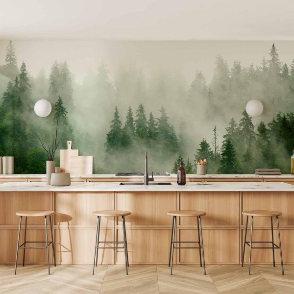 Papier peint - Mountain Forest (Green)