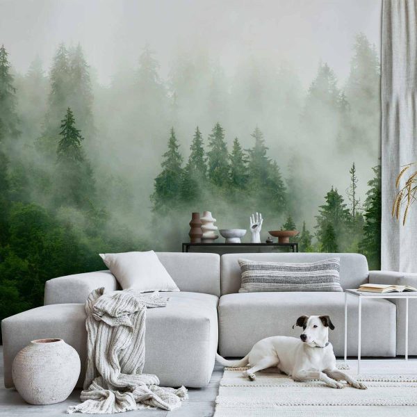 Papier peint - Mountain Forest (Green) Papier peint - Mountain Forest (Green)