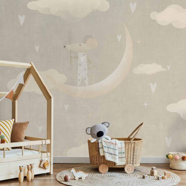 Papier peint - Mouse on the Moon Papier peint - Mouse on the Moon
