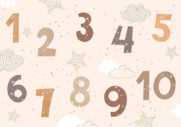 Papier peint - Numbers Among Snowflakes