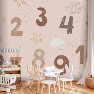 Papier peint - Numbers Among Snowflakes