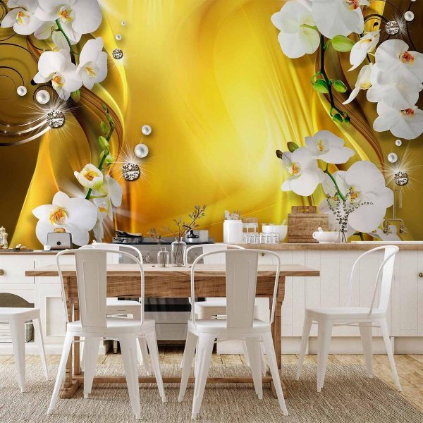 Papier peint - Orchid in Gold Papier peint - Orchid in Gold