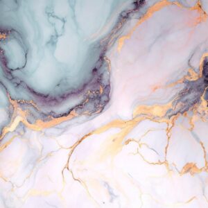 Papier peint - Pastel Stones - Pink and Blue Marble-based Structures