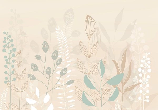 Papier peint - Pastel and Beige Glade