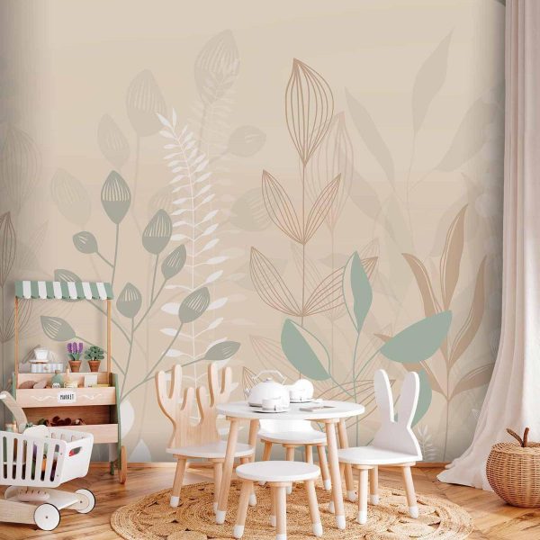 Papier peint - Pastel and Beige Glade Papier peint - Pastel and Beige Glade