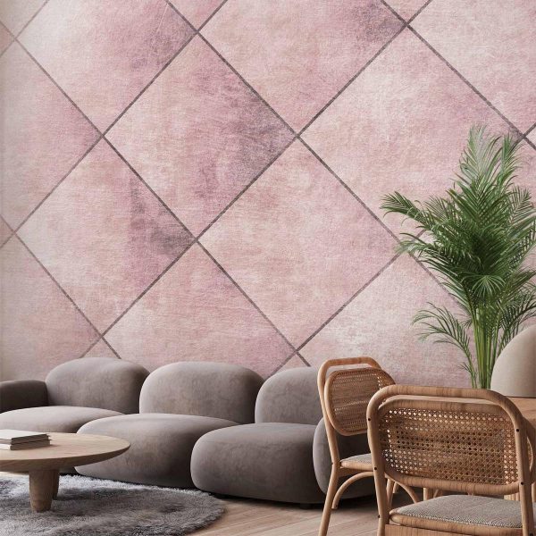 Papier peint - Perfect cuts - uniform geometric pattern in tiled pattern with pattern Papier peint - Perfect cuts - uniform geometric pattern in tiled pattern with pattern