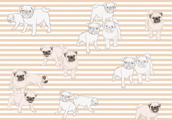 Papier peint - Playful Dogs