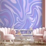 Papier peint - Purple Composition - Abstract Background in Violet-Purple-Lavender Hues