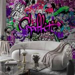 Papier peint - Purple Graffiti