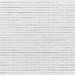 Papier peint - Snow Brick - Pattern Imitating a Brick Wall in White
