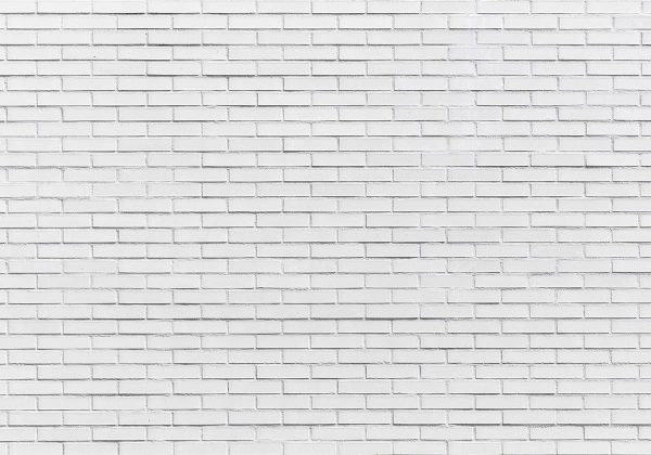 Papier peint - Snow Brick - Pattern Imitating a Brick Wall in White