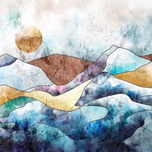 Papier peint - Stained Glass Landscape