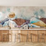 Papier peint - Stained Glass Landscape