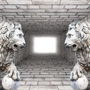 Papier peint - Stone Lions