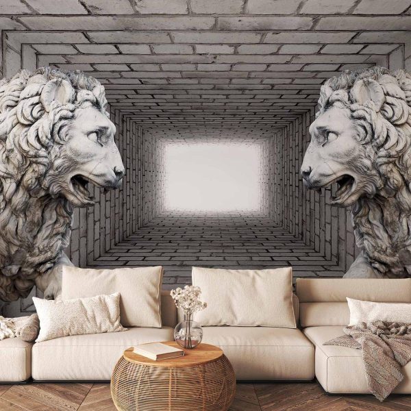 Papier peint - Stone Lions Papier peint - Stone Lions
