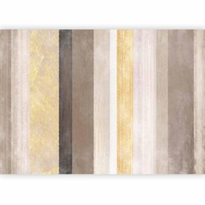 Papier peint - Striped pattern - abstract background in various stripes with gold pattern