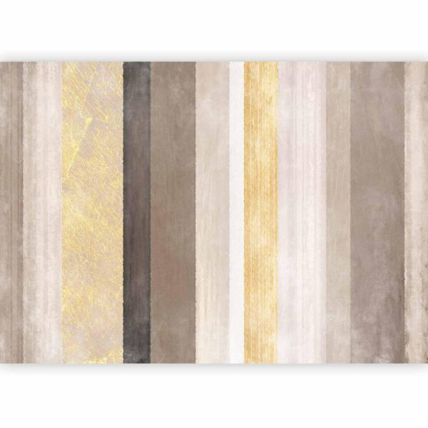 Papier peint - Striped pattern - abstract background in various stripes with gold pattern