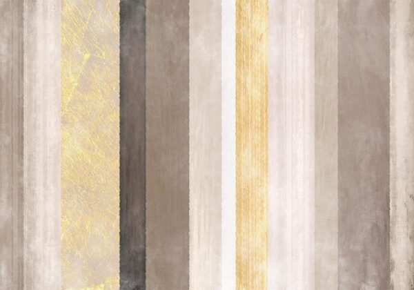 Papier peint - Striped pattern - abstract background in various stripes with gold pattern
