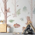 Papier peint - Subtle Illustration With Forest Animals