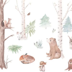 Papier peint - Subtle Illustration With Forest Animals