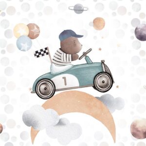 Papier peint - Teddy Bear in a Racing Car