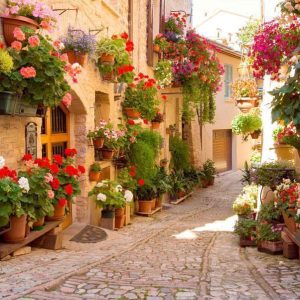 Papier peint - The Alley in Spello (Italy)