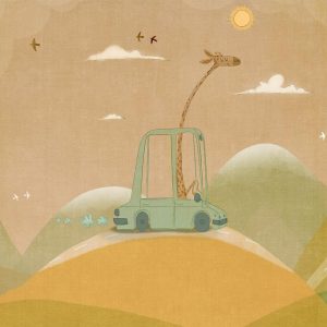 Papier peint - Traveling Giraffe