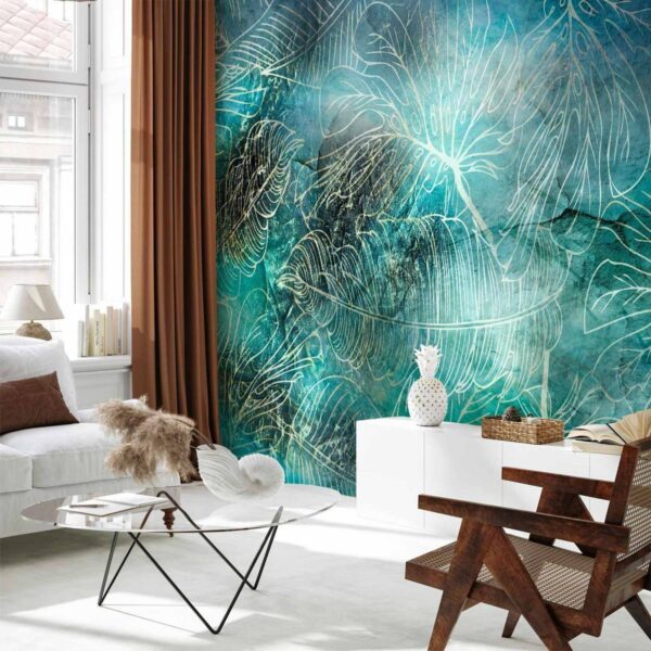 Papier peint - Turquoise Vegetation Papier peint - Turquoise Vegetation