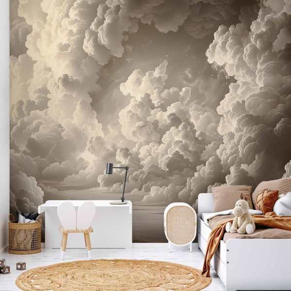 Papier peint - Whisper of Illuminated Clouds: Soft Play of Light in the Theater of the Heavens Papier peint - Whisper of Illuminated Clouds: Soft Play of Light in the Theater of the Heavens