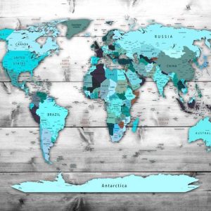 Papier peint - World Map: Blue Continents