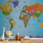 Papier peint - World Map: Colourful Geography