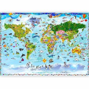 Papier peint - World Map for Kids