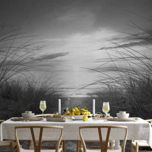 Papier peint - beach (black and white)