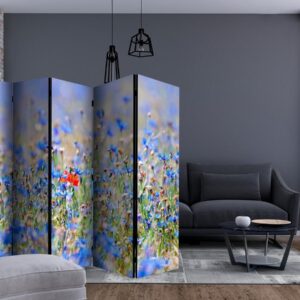 Paravent - A sky-colored meadow - cornflowers II
