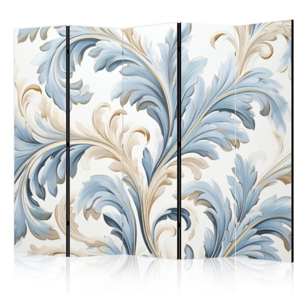 Paravent - Baroque Ornaments in Light Creamy Blue Colors Paravent - Baroque Ornaments in Light Creamy Blue Colors