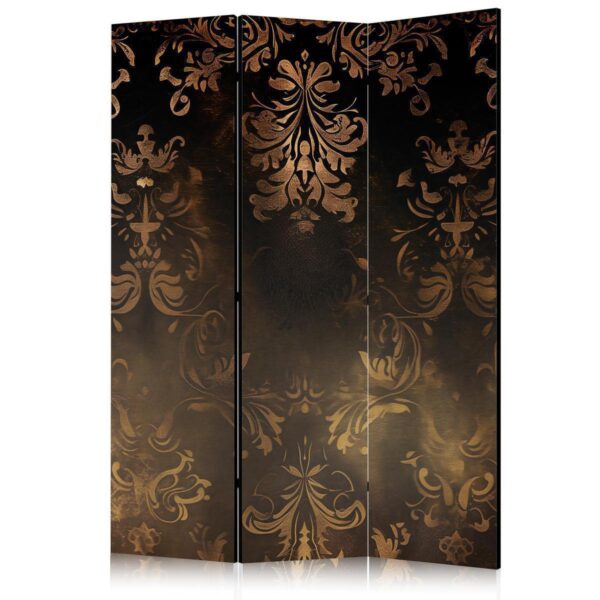 Paravent - Baroque Ornaments in Patinated Gold and Bronze - Retro Motif Paravent - Baroque Ornaments in Patinated Gold and Bronze - Retro Motif