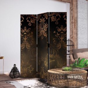 Paravent - Baroque Ornaments in Patinated Gold and Bronze - Retro Motif