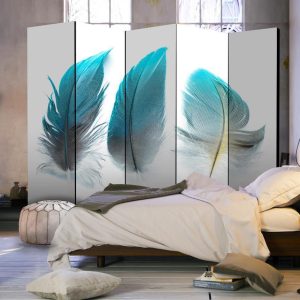 Paravent - Blue Feathers II